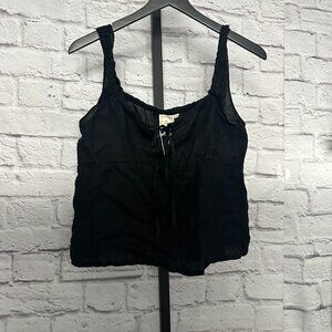 DEIJI STUDIOS Black Linen Top